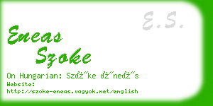 eneas szoke business card